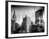 Instants of NY Series - Cityscape with the Empire State Building and the New Yorker Hotel-Philippe Hugonnard-Framed Photographic Print