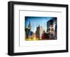 Instants of NY Series - Cityscape with the Empire State Building and the New Yorker Hotel-Philippe Hugonnard-Framed Premium Giclee Print