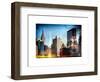 Instants of NY Series - Cityscape with the Empire State Building and the New Yorker Hotel-Philippe Hugonnard-Framed Art Print