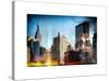 Instants of NY Series - Cityscape with the Empire State Building and the New Yorker Hotel-Philippe Hugonnard-Stretched Canvas