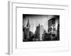 Instants of NY Series - Cityscape with the Empire State Building and the New Yorker Hotel-Philippe Hugonnard-Framed Art Print