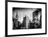 Instants of NY Series - Cityscape with the Empire State Building and the New Yorker Hotel-Philippe Hugonnard-Framed Art Print