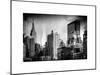 Instants of NY Series - Cityscape with the Empire State Building and the New Yorker Hotel-Philippe Hugonnard-Mounted Art Print