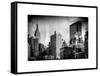 Instants of NY Series - Cityscape with the Empire State Building and the New Yorker Hotel-Philippe Hugonnard-Framed Stretched Canvas