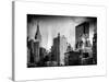 Instants of NY Series - Cityscape with the Empire State Building and the New Yorker Hotel-Philippe Hugonnard-Stretched Canvas