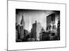 Instants of NY Series - Cityscape with the Empire State Building and the New Yorker Hotel-Philippe Hugonnard-Mounted Art Print