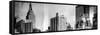 Instants of NY Series - Empire State Building and the New Yorker Hotel-Philippe Hugonnard-Framed Stretched Canvas