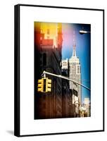 Instants of NY Series - Empire State Building View in Winter-Philippe Hugonnard-Framed Stretched Canvas