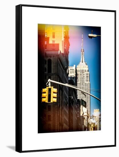 Instants of NY Series - Empire State Building View in Winter-Philippe Hugonnard-Framed Stretched Canvas