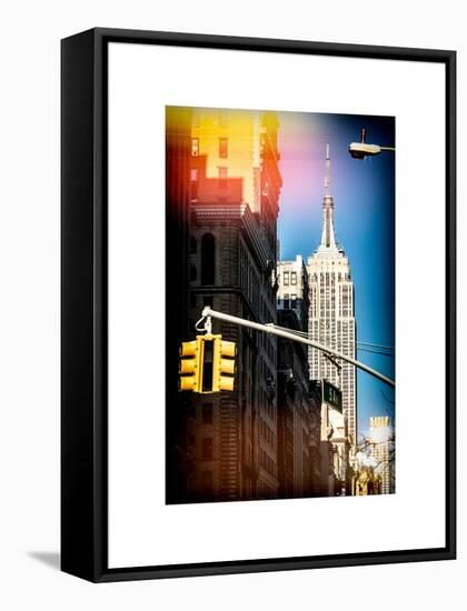 Instants of NY Series - Empire State Building View in Winter-Philippe Hugonnard-Framed Stretched Canvas