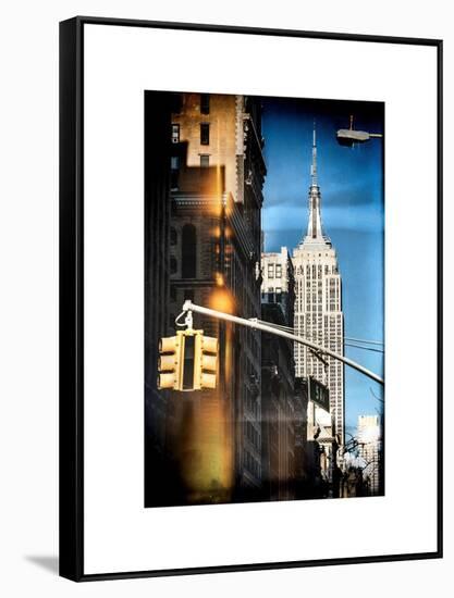 Instants of NY Series - Empire State Building View in Winter-Philippe Hugonnard-Framed Stretched Canvas