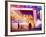 Instants of NY Series - Entrance of a Subway Station in Times Square - Urban Street Scene by Night-Philippe Hugonnard-Framed Photographic Print