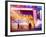 Instants of NY Series - Entrance of a Subway Station in Times Square - Urban Street Scene by Night-Philippe Hugonnard-Framed Photographic Print