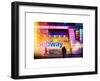 Instants of NY Series - Entrance of a Subway Station in Times Square - Urban Street Scene by Night-Philippe Hugonnard-Framed Art Print