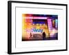 Instants of NY Series - Entrance of a Subway Station in Times Square - Urban Street Scene by Night-Philippe Hugonnard-Framed Art Print