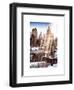 Instants of NY Series - Entrance View to Wollman Skating Rink of Central Park with a Snow Lamppost-Philippe Hugonnard-Framed Art Print