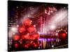 Instants of NY Series - Giant Christmas Ornaments on Sixth Avenue across from Radio City Music Hall-Philippe Hugonnard-Stretched Canvas