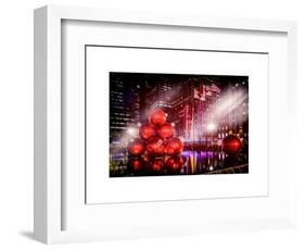 Instants of NY Series - Giant Christmas Ornaments on Sixth Avenue across from Radio City Music Hall-Philippe Hugonnard-Framed Art Print