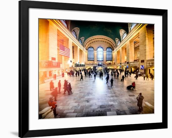 Instants of NY Series - Grand Central Terminal at 42nd Street and Park Avenue in Midtown Manhattan-Philippe Hugonnard-Framed Photographic Print