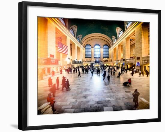 Instants of NY Series - Grand Central Terminal at 42nd Street and Park Avenue in Midtown Manhattan-Philippe Hugonnard-Framed Premium Photographic Print