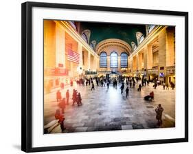 Instants of NY Series - Grand Central Terminal at 42nd Street and Park Avenue in Midtown Manhattan-Philippe Hugonnard-Framed Premium Photographic Print