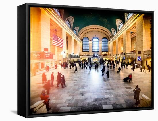 Instants of NY Series - Grand Central Terminal at 42nd Street and Park Avenue in Midtown Manhattan-Philippe Hugonnard-Framed Stretched Canvas