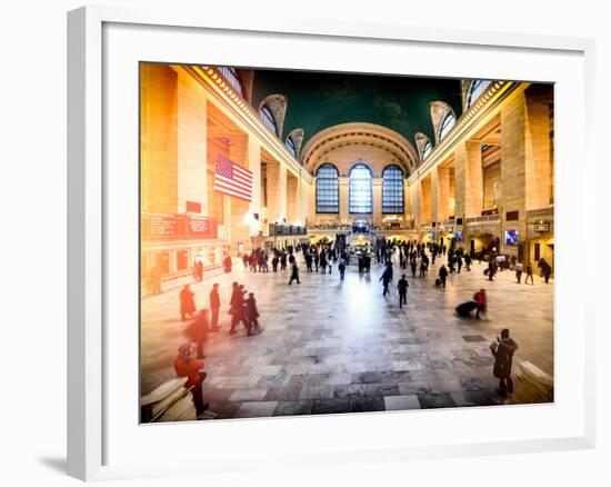 Instants of NY Series - Grand Central Terminal at 42nd Street and Park Avenue in Midtown Manhattan-Philippe Hugonnard-Framed Photographic Print