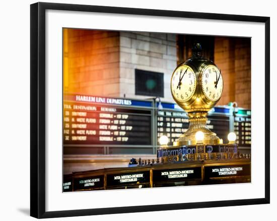 Instants of NY Series - Grand Central Terminal's Four-Sided Seth Thomas Clock - Manhattan-Philippe Hugonnard-Framed Photographic Print