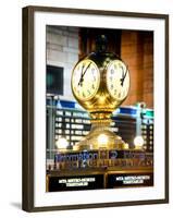 Instants of NY Series - Grand Central Terminal's Four-Sided Seth Thomas Clock - Manhattan-Philippe Hugonnard-Framed Photographic Print