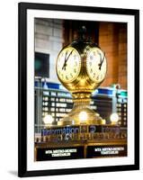 Instants of NY Series - Grand Central Terminal's Four-Sided Seth Thomas Clock - Manhattan-Philippe Hugonnard-Framed Photographic Print