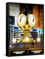 Instants of NY Series - Grand Central Terminal's Four-Sided Seth Thomas Clock - Manhattan-Philippe Hugonnard-Framed Stretched Canvas
