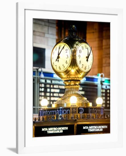 Instants of NY Series - Grand Central Terminal's Four-Sided Seth Thomas Clock - Manhattan-Philippe Hugonnard-Framed Photographic Print