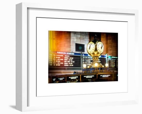 Instants of NY Series - Grand Central Terminal's Four-Sided Seth Thomas Clock - Manhattan-Philippe Hugonnard-Framed Art Print