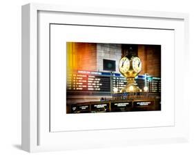 Instants of NY Series - Grand Central Terminal's Four-Sided Seth Thomas Clock - Manhattan-Philippe Hugonnard-Framed Art Print