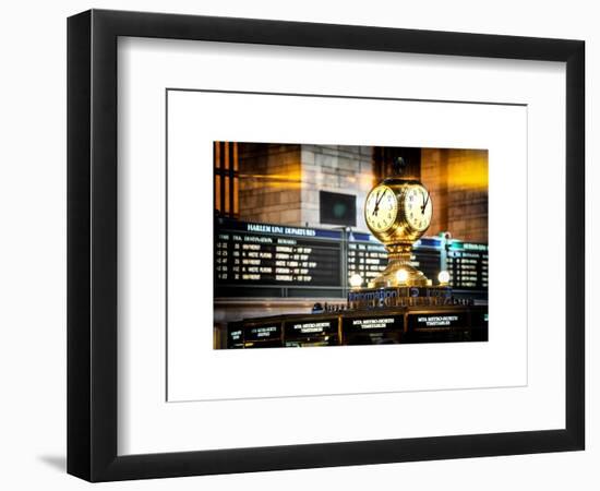 Instants of NY Series - Grand Central Terminal's Four-Sided Seth Thomas Clock - Manhattan-Philippe Hugonnard-Framed Art Print