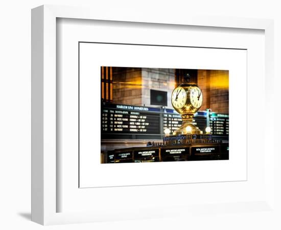 Instants of NY Series - Grand Central Terminal's Four-Sided Seth Thomas Clock - Manhattan-Philippe Hugonnard-Framed Art Print