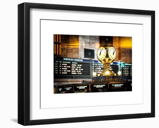 Instants of NY Series - Grand Central Terminal's Four-Sided Seth Thomas Clock - Manhattan-Philippe Hugonnard-Framed Art Print