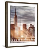 Instants of NY Series - Jetty View with City and the Empire State Building-Philippe Hugonnard-Framed Photographic Print