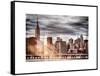 Instants of NY Series - Jetty View with City and the Empire State Building-Philippe Hugonnard-Framed Stretched Canvas