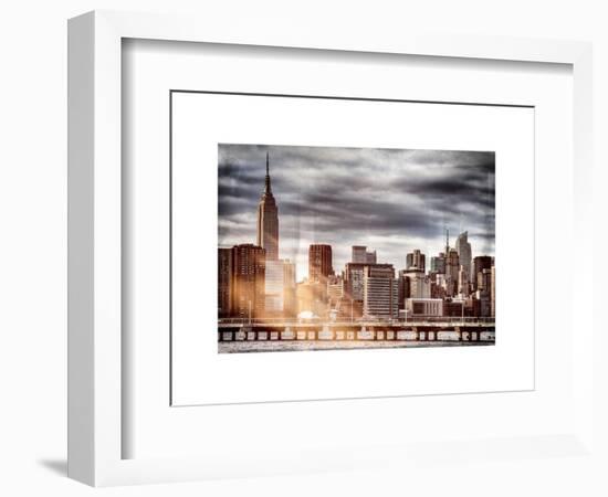 Instants of NY Series - Jetty View with City and the Empire State Building-Philippe Hugonnard-Framed Art Print