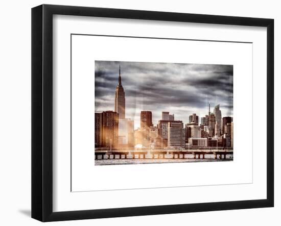 Instants of NY Series - Jetty View with City and the Empire State Building-Philippe Hugonnard-Framed Art Print