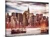 Instants of NY Series - Jetty View with Manhattan and the Chrysler Building-Philippe Hugonnard-Stretched Canvas