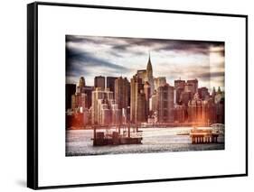 Instants of NY Series - Jetty View with Manhattan and the Chrysler Building-Philippe Hugonnard-Framed Stretched Canvas