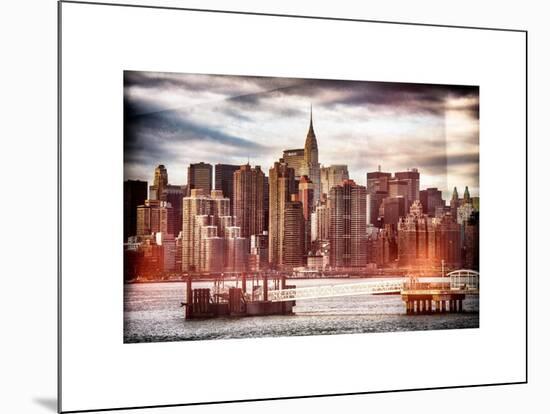 Instants of NY Series - Jetty View with Manhattan and the Chrysler Building-Philippe Hugonnard-Mounted Art Print