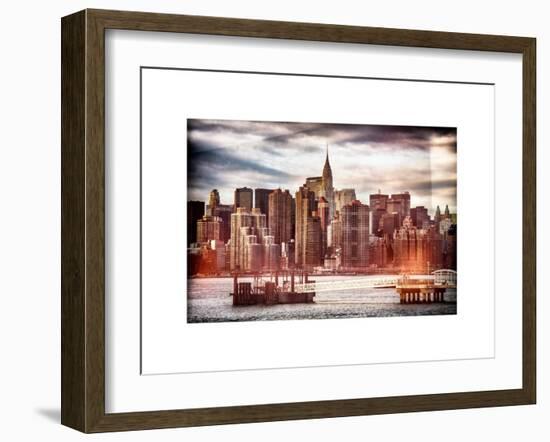 Instants of NY Series - Jetty View with Manhattan and the Chrysler Building-Philippe Hugonnard-Framed Art Print