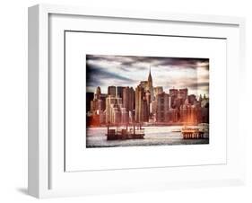 Instants of NY Series - Jetty View with Manhattan and the Chrysler Building-Philippe Hugonnard-Framed Art Print