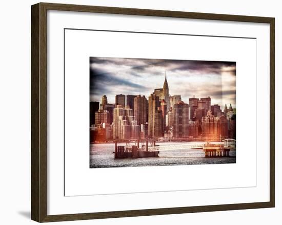 Instants of NY Series - Jetty View with Manhattan and the Chrysler Building-Philippe Hugonnard-Framed Art Print