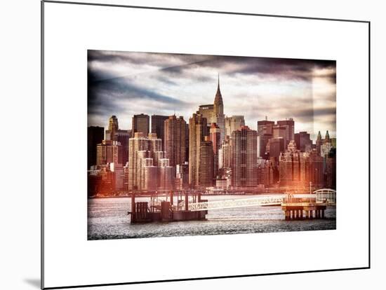 Instants of NY Series - Jetty View with Manhattan and the Chrysler Building-Philippe Hugonnard-Mounted Art Print