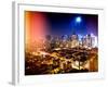 Instants of NY Series - Landscape by Night of Manhattan-Philippe Hugonnard-Framed Photographic Print