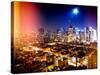 Instants of NY Series - Landscape by Night of Manhattan-Philippe Hugonnard-Stretched Canvas